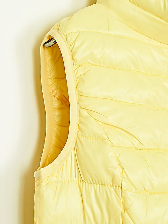Damen Ärmelloses Jacke Für Frühling - Herbst Gelbe