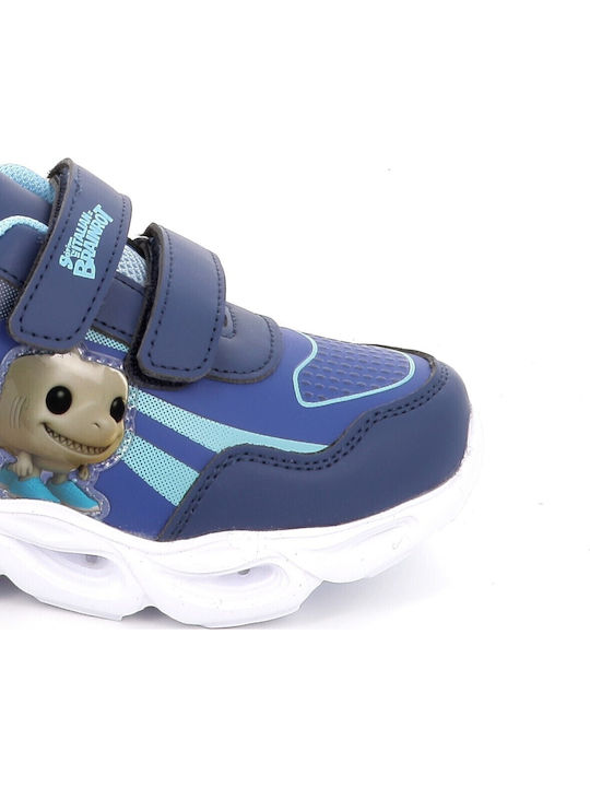 Bio Παιδικά Sneakers με Σκρατς & Φωτάκια Μπλε