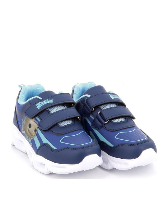 Bio Παιδικά Sneakers με Σκρατς & Φωτάκια Μπλε