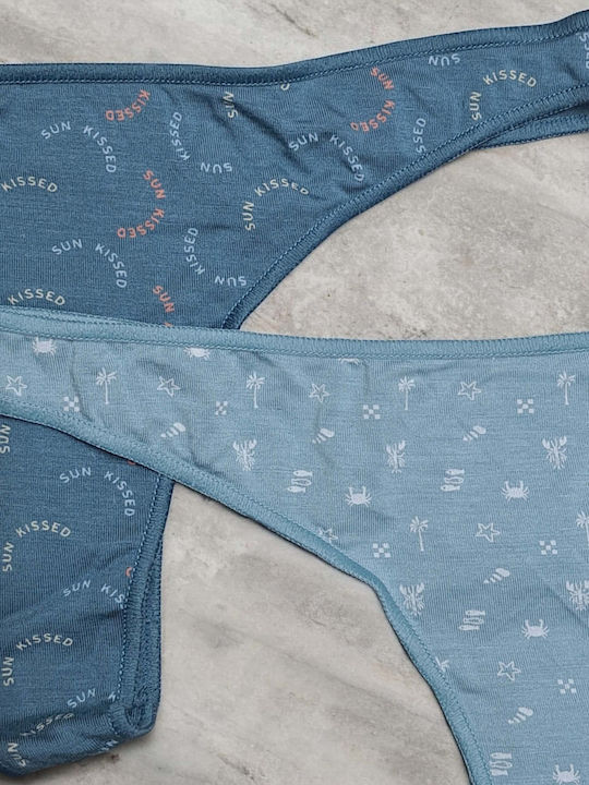 Damen-Zeichenfolge 2er Pack Hellblaue