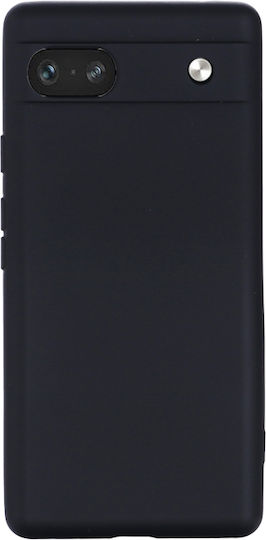 Husă Back Cover Lichidă Culoare Pură Silicon Neagră (Google Pixel 7a)