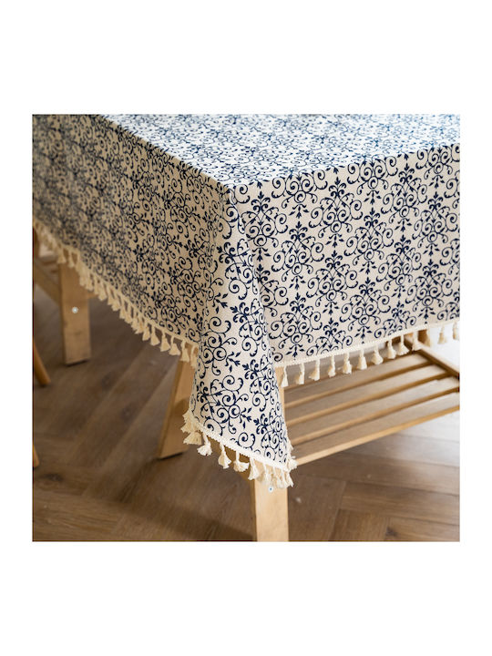 FRIPIA Τραπεζομάντηλο Λινό Μπλε 140x220εκ.