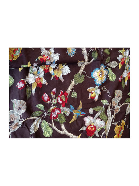 FRIPIA Leinen Tischdecke mit Spitze Braune 140x250cm