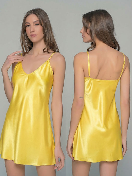 Milena by Paris Summer Women's Pyjama Set Yellow Set3392_5220-Yellow