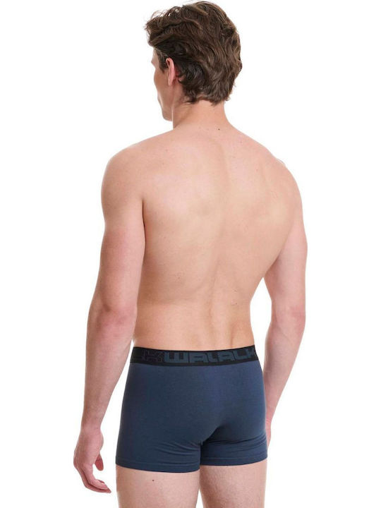 Herren Boxershorts Blau-Raff-Grená 3Pack