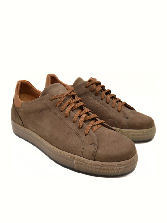 Leather Men's Casual Shoes Brown 72262-222 BROWN