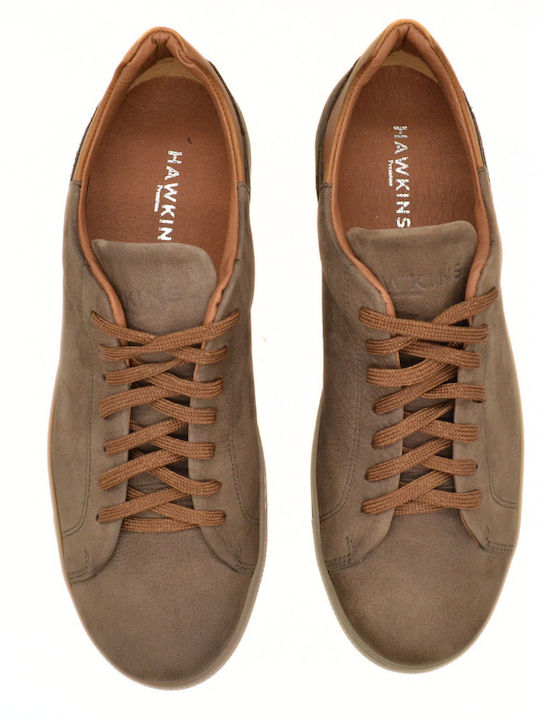 Leather Men's Casual Shoes Brown 72262-222 BROWN