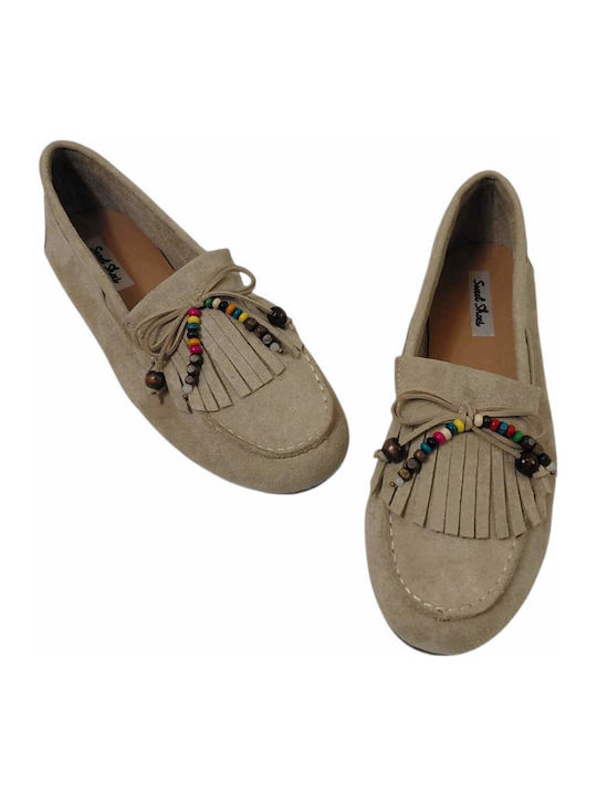 Women's Loafers in Khaki Colour