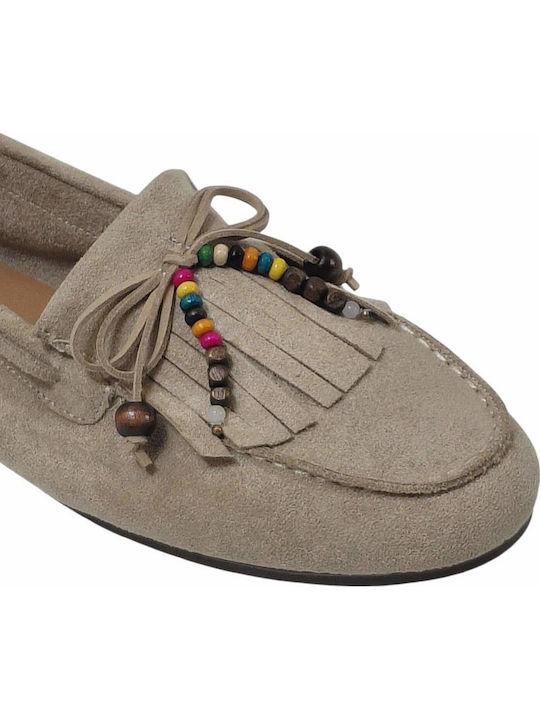 Women's Loafers in Khaki Colour