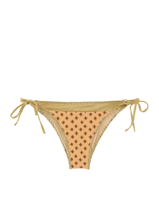 Γυναικείο Μαγιό Brazilian Τριγωνάκι Boho Χρυσό