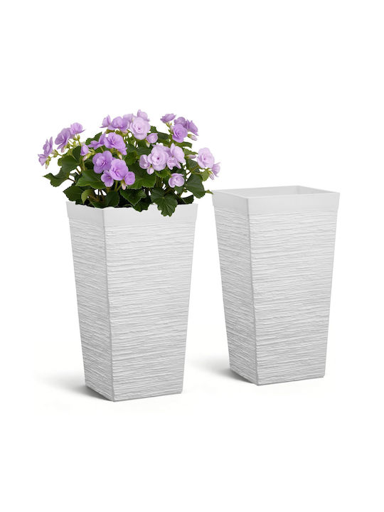 Vevor Set of 2 White Plastic Planter Boxes