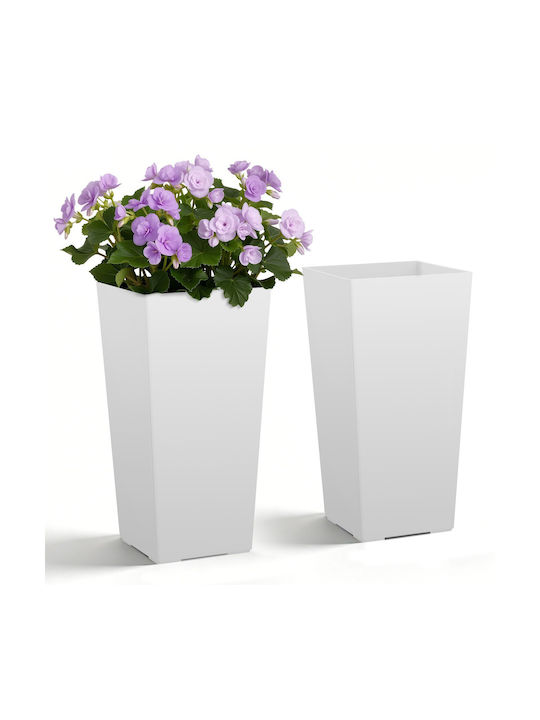 Vevor Set of 2 White Plastic Planter Boxes