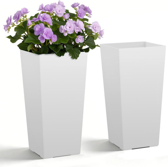 Vevor Set of 2 White Plastic Planter Boxes