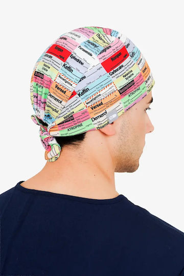 Dr. Scrub Unisex Σκουφάκι Χειρουργείου Πολύχρωμο