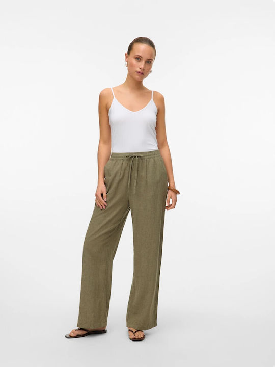 Women's Trousers in Loose Fit Green