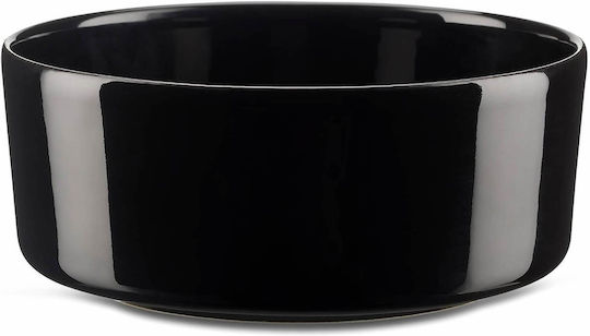 Round Black Porcelain Serving Bowls Diameter 15cm 2 Pieces
