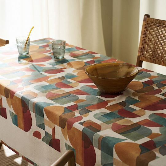 Gofis Home Τραπεζομάντηλο Edeline 387 Ασημί 135x135εκ.