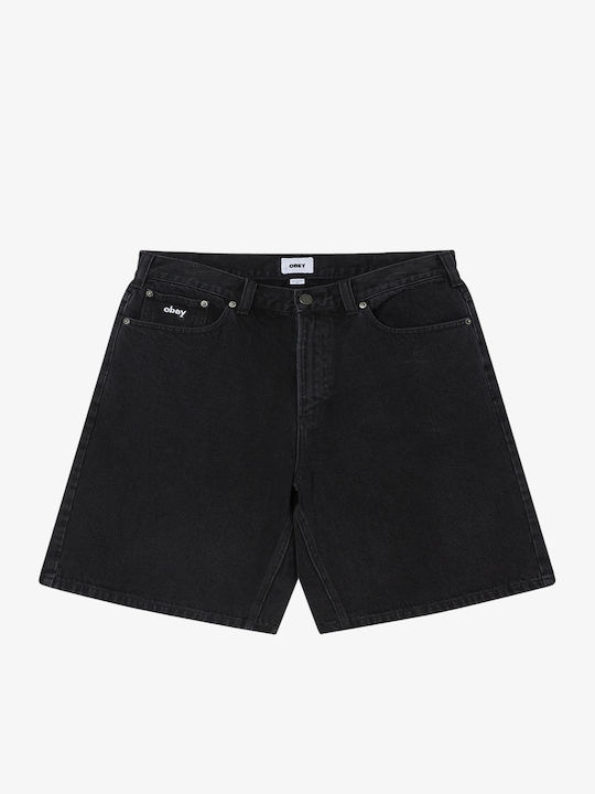 Herren Shorts Denim Schwarz