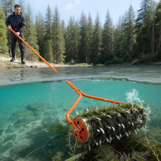 Vevor Lake Weed Roller 3,6 Μ Εργαλείο Καθαρισμού Ζιζανίων Ριζών Λάσπης Λίμνες Λιμνούλες 9 Γαλβανισμένες Λεπίδες 3 Αλουμινένιες Λαβές Hbccgtgcxpvc2zvjd002v0