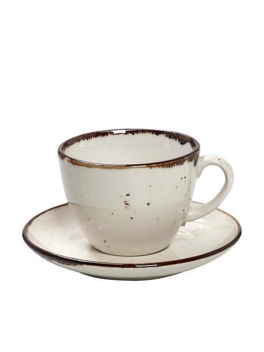 Espiel Terra Cream Tassen Cappuccino 220ml 14x7.5ek Verpackung 6 Stück