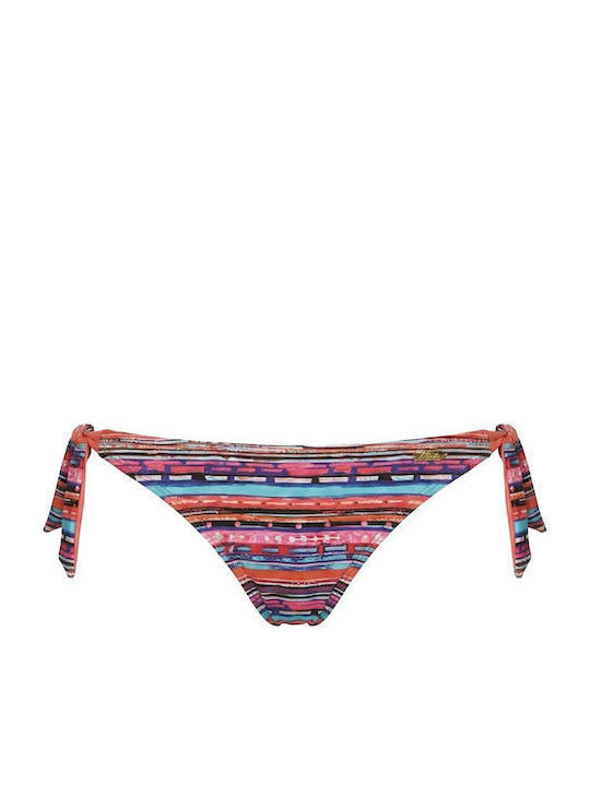 Slip Bikini Cu Dantelă Coral