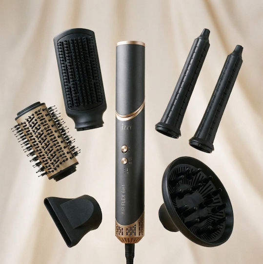 Izzy Multistyler Airflex 6 in 1 Ηλεκτρική Βούρτσα με Αέρα για Ίσιωμα και Μπούκλες 1500W