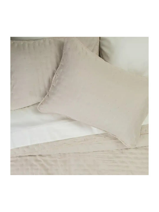 Borea Set Coverlet Double from Polyester Ecru 220x240cm