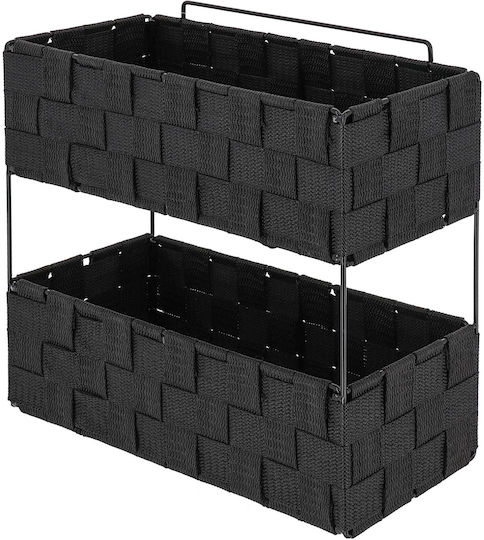 Подова Рафиера За Баня Метална 29x12x27cm Черна Подова Рафиера За Баня Метална 29x12x27cm Черна