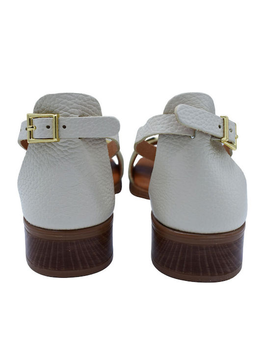 Leather Sandals Beige