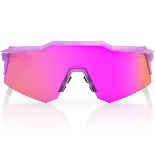 100% Cycling Glasses Speedcraft Xs with Pink Frame and Mirror Photochromic Lenses