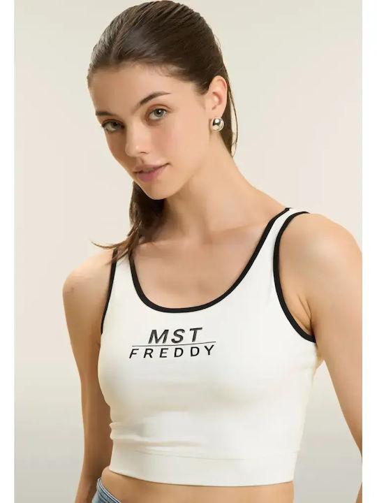 Women's White Sports Bra