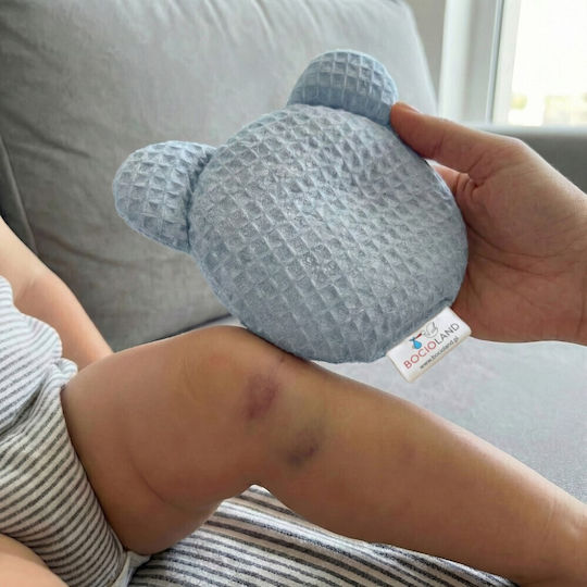 Bocioland Teddy Wärmflasche mit Kirschenkerne Blau