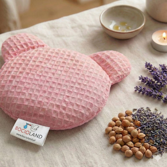 Bocioland Termofor Teddy cu Sâmburi de Cireșe Roz