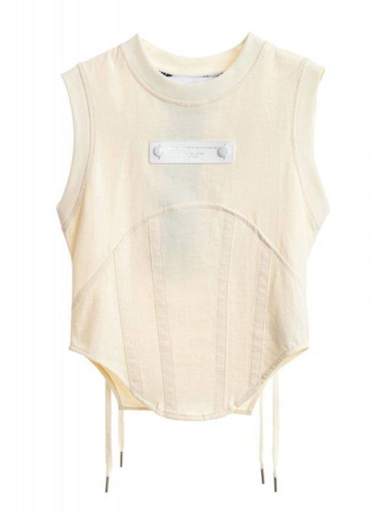 Women's Summer Short Sleeve Blouse Ecru