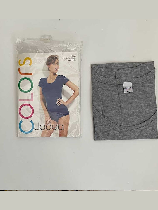 Short Sleeve Gray Melange Women's T-Shirt