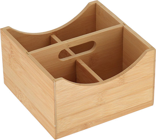 Veranstalter für Badezimmerboxen und -körbe 4 Positionen 17x17x10 T-d Bamboo 8309195 17x17x10