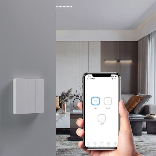 Sonoff Vertiefter Elektrischer Wandtaster Wi-Fi mit Grauem Rahmen