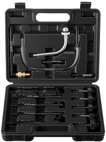 Vevor Transmission Fluid Pump 8 L Capacity Pneumatic Oil Fluid Extractor Atf Refill Dispenser Transfer Pump Wit 15 Atf Adapters Oil Extractor Dispenser Hdpe Tank Cars Boats