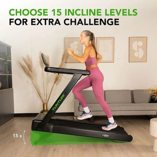 Tunturi Cardio 3.5hp Ηλεκτρικός Αναδιπλούμενος Διάδρομος Γυμναστικής για Χρήστη έως 130kg