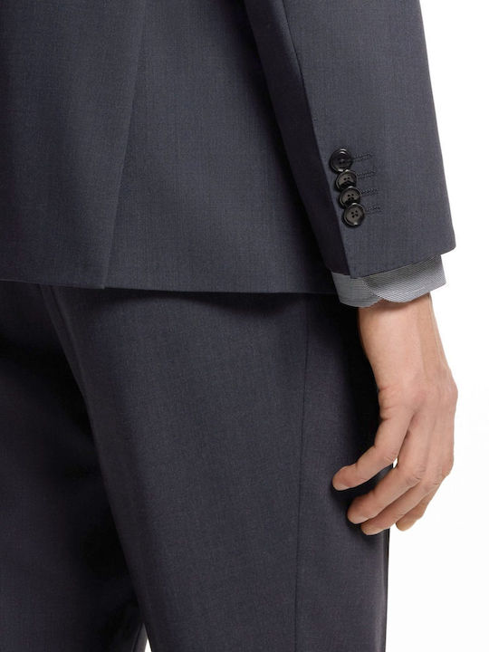 Men’s Suit Jacket with Slim Fit Blue