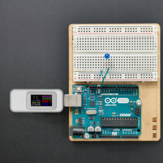 Zola Tester Digital Usb Volmetru Ampermetru 4-30v 0-5.1 A Metru Încărcare Ecran Lcd Alb