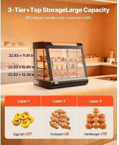 Vevor Bufet De Încălzire Cu Putere 1200W Și Dimensiuni 65.8x48x64cm