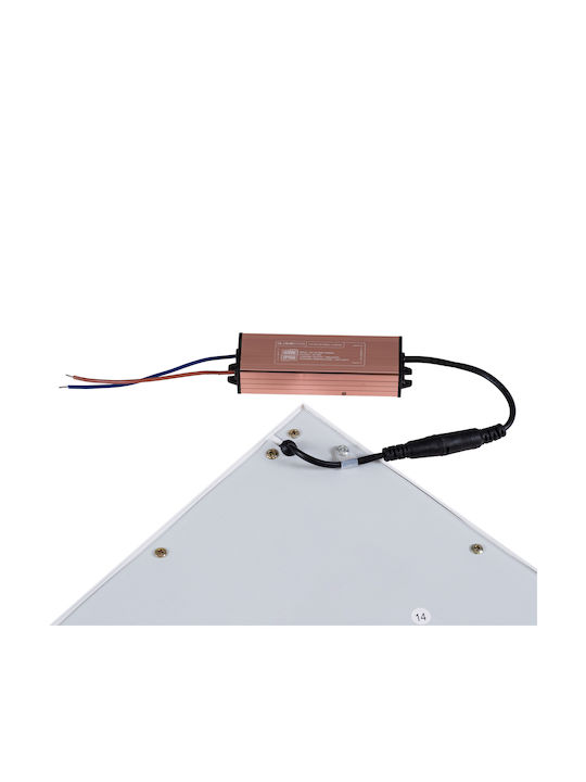 GloboStar Vertiefte LED-Panels 48W mit Kaltweißem Licht 6000K 2 Stück