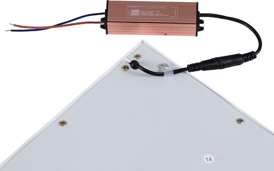 GloboStar Paneleti Recessed LED Panel 48W with Cool White Light 6000K 2pcs