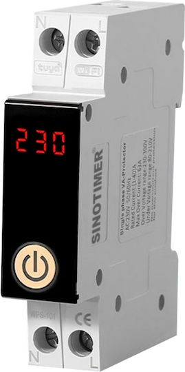 Sinotimer Wps103-63a Întrerupător Automat Inteligent Wifi Protecție Tensiune Curent Monitorizare Kwh Tuya 230v