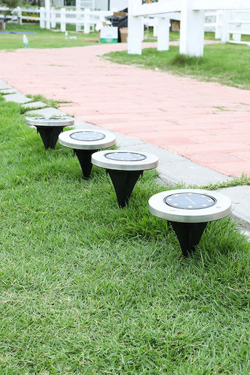 GloboStar Set of 4 Solar Lights 3W 170lm Warm White 3000K with Photocell IP65
