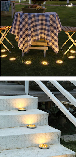 GloboStar Set of 4 Solar Lights 3W 170lm Warm White 3000K with Photocell IP65