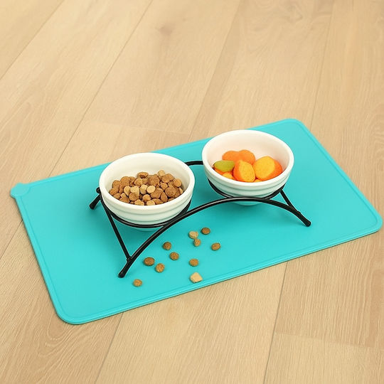 Set de Măsuțe din Silicon pentru Câine 48cm în Culoare Turcoaz