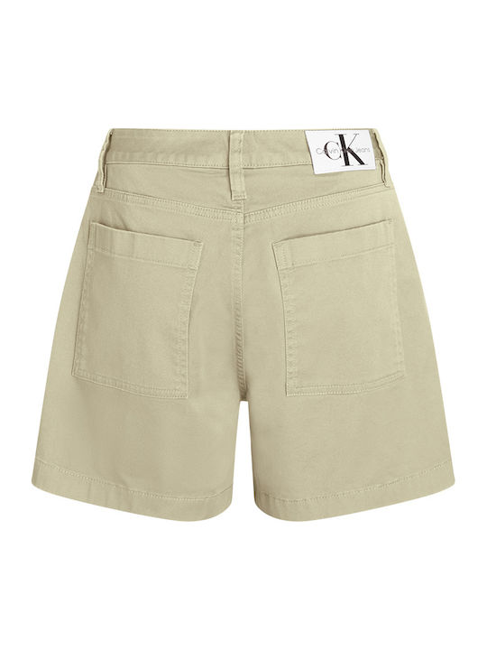 Calvin Klein Jeans Woven Label Mom Short Green Haze