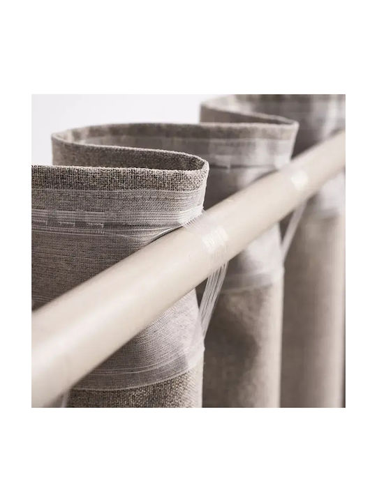 Gofis Home Curtain with Pencil Pleat Beige 140x295cm